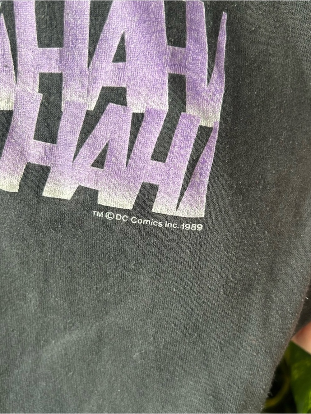 Vintage 1989 Black Joker Graphic Tee - Men's Comic Print Shirt - Picture 5 of 9